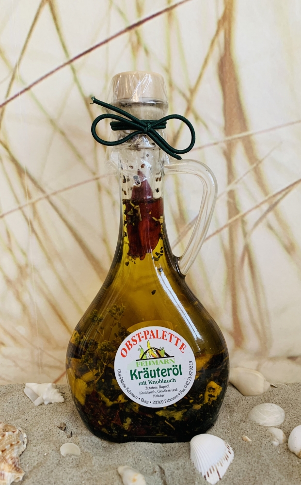 Bild 1 von Kräuteröl mit Knoblauch in Schmuckflasche